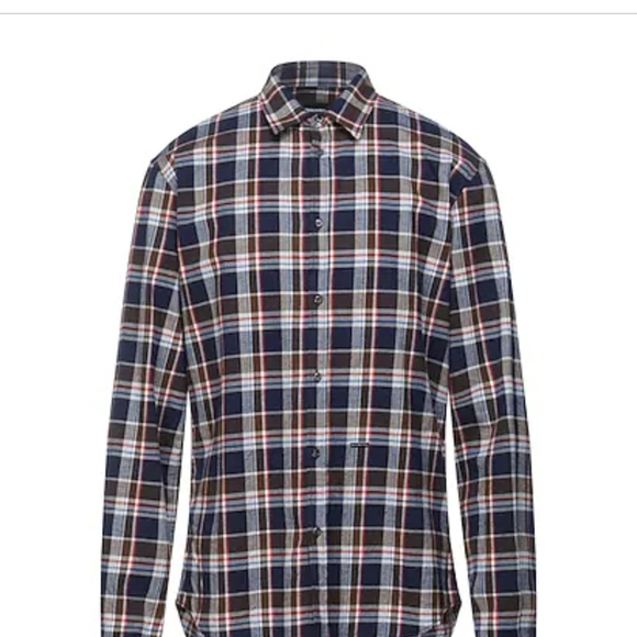 Daniel Hechter Plaid Long Sleeve Non Iron Modern Fit Shirt Size NWOT - Picture 10 of 12